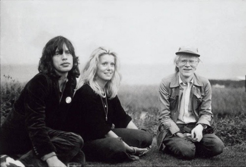 Mick Jagger, Catherine Deneuve and Andy Warhol, Montauk, 1975